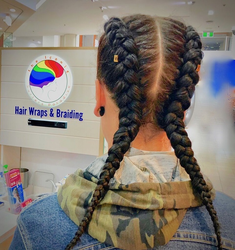 Top half cornrows (with/without extensions) - Surfers Paradise Hairwraps &  Braiding Gold Coast